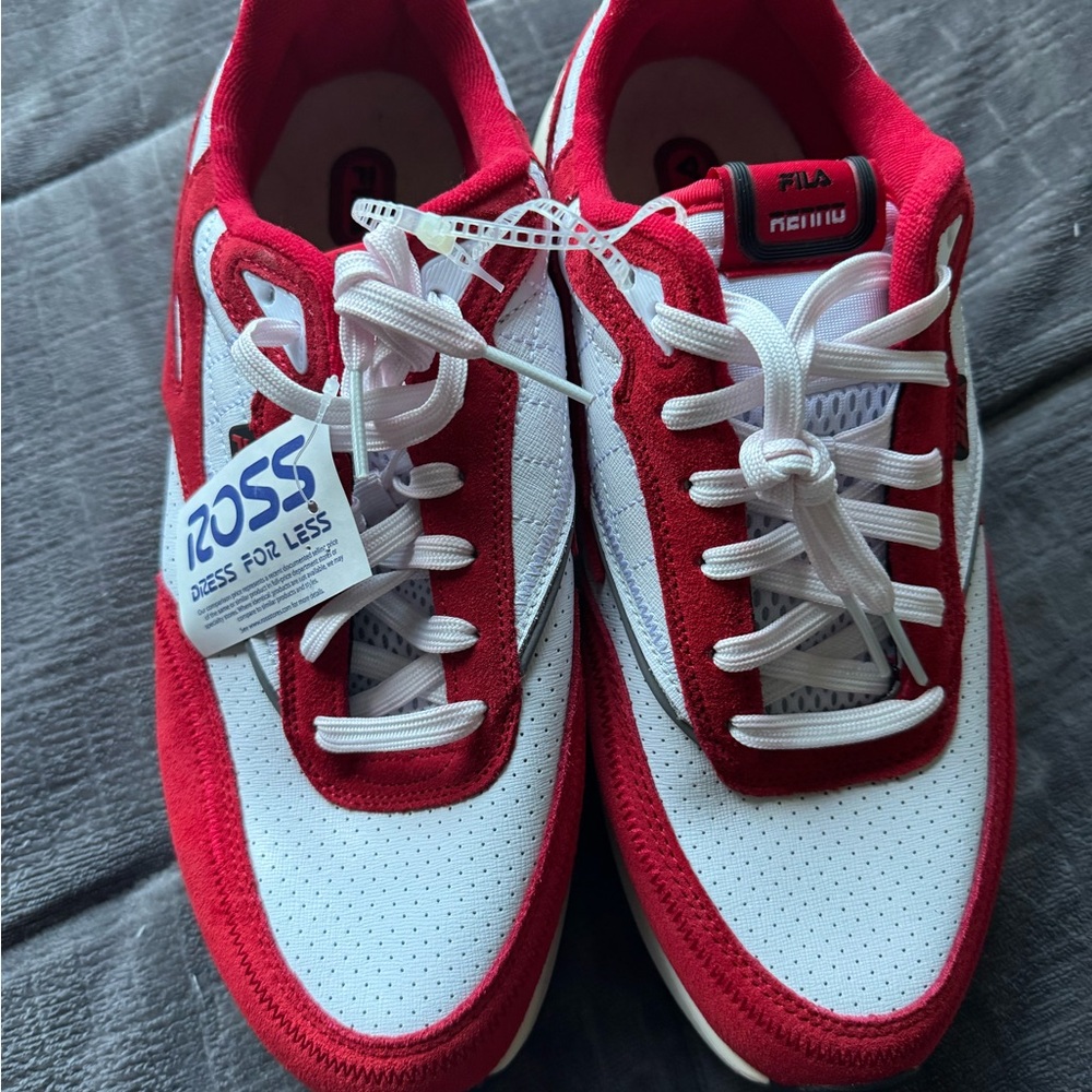 Fila Classic Red and White Athletic Shoes